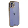 iPhone 12 Kılıf Liva Taşlı Silikon - Mor