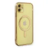 İphone 12 Kılıf Magneticsafe Lazer Silikon - Gold