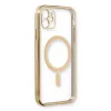 İphone 12 Kılıf Magneticsafe Lazer Silikon - Gold