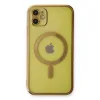 İphone 12 Kılıf Magneticsafe Lazer Silikon - Gold
