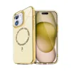 İphone 12 Live Diamond Magsafe Kapak - Sarı