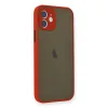 İphone 12 Mini Kılıf Montreal Silikon Kapak - Kırmızı