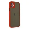 İphone 12 Mini Kılıf Montreal Silikon Kapak - Kırmızı