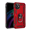 İphone 12 Mini Kılıf Sofya Yüzüklü Silikon Kapak - Kırmızı