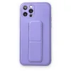 İphone 12 Pro Kılıf Coco Deri Standlı Kapak - Koyu Lila