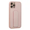 iPhone 12 Pro Kılıf Coco Deri Standlı Kapak - Pembe