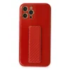 İphone 12 Pro Kılıf Coco Karbon Standlı Kapak - Kırmızı