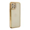 İphone 12 Pro Kılıf Joke Taşlı Silikon - Gold
