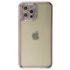 İphone 12 Pro Kılıf Joke Taşlı Silikon - Mor
