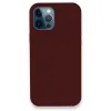 İphone 12 Pro Kılıf Lansman Legant Silikon - Bordo