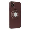 İphone 12 Pro Kılıf Lukka Magneticsafe Kapak - Kahverengi