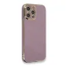 iPhone 12 Pro Kılıf Volet Silikon - Mor