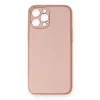 İphone 12 Pro Max Kılıf Coco Deri Silikon Kapak - Pembe