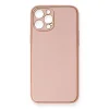 İphone 12 Pro Max Kılıf Coco Deri Silikon Kapak - Pembe
