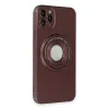 İphone 12 Pro Max Kılıf Lukka Magneticsafe Kapak - Kahverengi