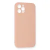 İphone 12 Pro Max Kılıf Nano İçi Kadife Silikon - Pudra
