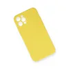 İphone 12 Pro Max Kılıf Nano İçi Kadife Silikon - Sarı