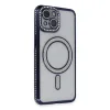 İphone 13 Kılıf Joke Simli Magneticsafe Kılıf - Lacivert