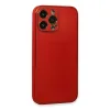 İphone 13 Pro Kılıf Coco Deri Silikon Kapak - Kırmızı