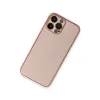 İphone 13 Pro Kılıf Coco Deri Silikon Kapak - Pembe