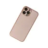 İphone 13 Pro Max Kılıf Coco Deri Silikon Kapak - Pudra