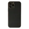 İphone 13 Pro Max Kılıf Coco Deri Silikon Kapak - Siyah