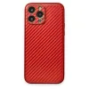 İphone 13 Pro Max Kılıf Coco Karbon Silikon - Kırmızı