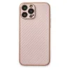 İphone 13 Pro Max Kılıf Coco Karbon Silikon - Pembe