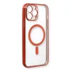 İphone 13 Pro Max Kılıf Magneticsafe Lazer Silikon - Kırmızı