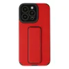 İphone 13 Pro Max Kılıf Mega Standlı Silikon - Kırmızı