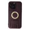 İphone 13 Pro Max Kılıf Merkür Magneticsafe Standlı Kapak - Derin Mor