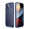 İphone 14 Kılıf Auto Focus Karbon Kapak - Lacivert