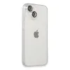 iPhone 14 Kılıf Luko Lens Silikon - Gümüş