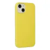 İphone 14 Kılıf Nano İçi Kadife Silikon - Sarı