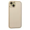 iPhone 14 Plus Kılıf Coco Deri Silikon Kapak - Gold
