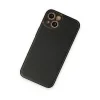İphone 14 Plus Kılıf Coco Deri Silikon Kapak - Siyah