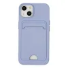 İphone 14 Plus Kılıf Kelvin Kartvizitli Silikon - Lila