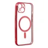 İphone 14 Plus Kılıf Magneticsafe Lazer Silikon - Kırmızı