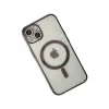 iPhone 14 Plus Kılıf Magneticsafe Lazer Silikon - Siyah