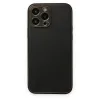 İphone 14 Pro Kılıf Coco Deri Silikon Kapak - Siyah