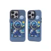 İphone 14 Pro Kılıf Prada Desenli Kapak - Prada Mavi - 1