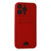 İphone 14 Pro Max Kılıf Kelvin Kartvizitli Silikon - Kırmızı