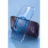 İphone 14 Pro Max Kılıf Tron Şeffaf Magsafe Kapak - Mavi