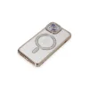 İphone 15 Kılıf Joke Simli Magneticsafe Kılıf - Gold