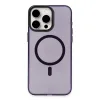 İphone 15 Pro Kılıf Anka Pc Magneticsafe Sert Metal Kapak - Mor