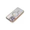 İphone 15 Pro Kılıf Joke Simli Magneticsafe Kılıf - Gold