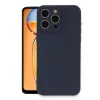 İphone 15 Pro Max Kılıf Nano İçi Kadife Silikon - Lacivert