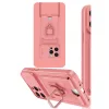 İphone 15 Pro Max Kılıf Zuma Kartvizitli Yüzüklü Silikon - Pembe