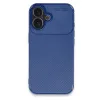 İphone 16 Kılıf Auto Focus Karbon Kapak - Lacivert