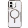İphone 16 Kılıf Boyi Magsafe Silikon Kapak - Gümüş